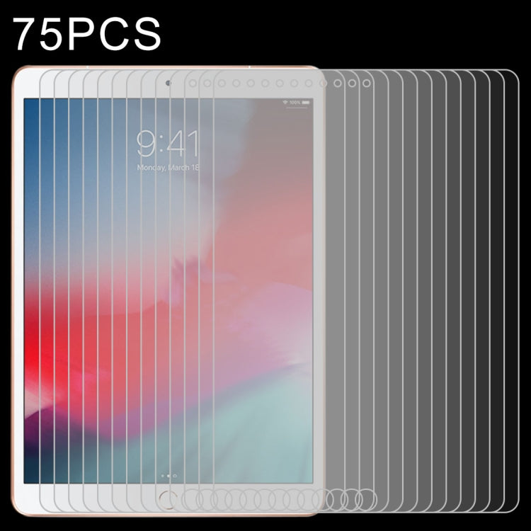 Pellicola in vetro temperato antideflagrante con durezza superficiale 9H da 75 pezzi per iPad 5/6/7, iPad Air 1/2 9,7 pollici, iPad Air 2019 Pellicola in vetro temperato antideflagrante con durezza superficiale 9H da 75 pezzi per iPad 5/6/7, iPad Air 1/2 9,7 pollici, iPad Air 2019
